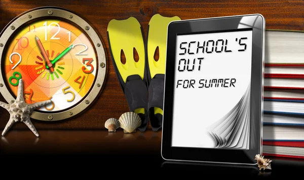 School's Out for Summer - Tablet Computer — Stock Photo, Image