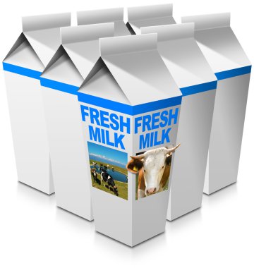 Fresh Milk - Beverage Cartons clipart