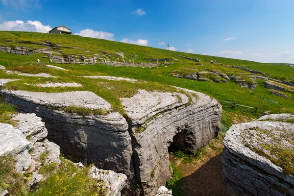 Birinci Dünya Savaşı - Lessinia İtalya siperlerde — Stok fotoğraf