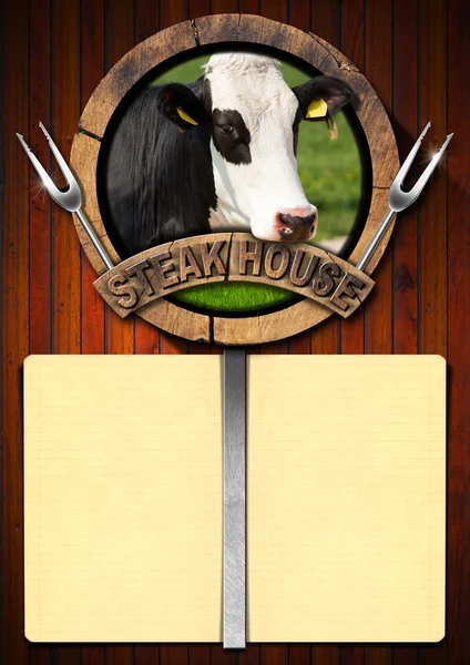 Steak House steak house - menu ontwerp — Stockfoto