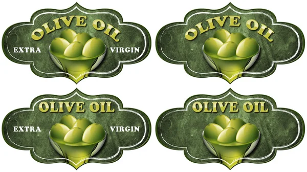 Collection of Olive Oil Labels — 图库照片