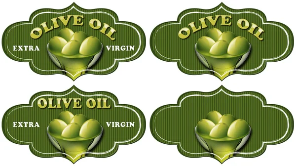 Collection of Olive Oil Labels — Stock Fotó