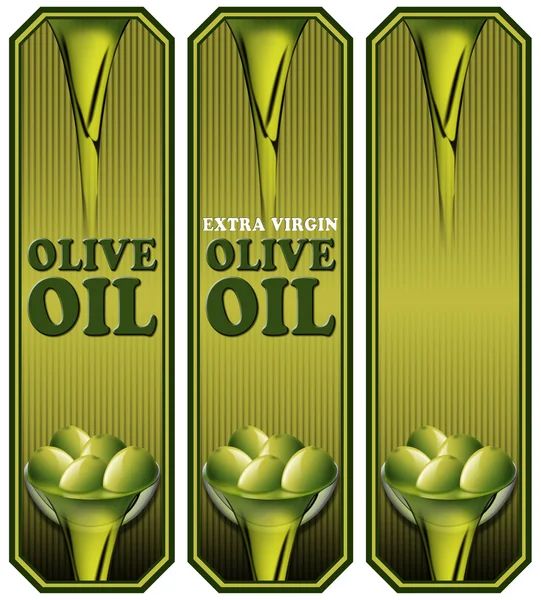 Collection of Olive Oil Labels — Stok fotoğraf