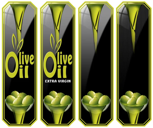 Collection of Olive Oil Labels — Stok fotoğraf