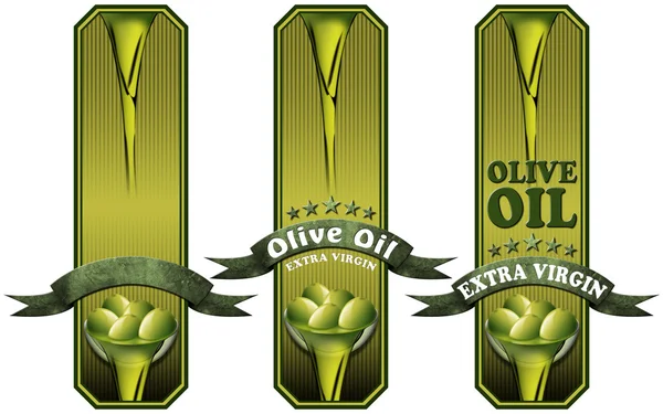 Collection of Olive Oil Labels — Stock Fotó