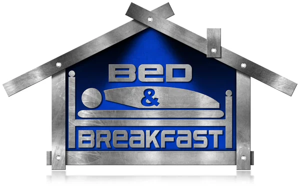 Übernachtung mit Frühstück - Metallhaus — Stockfoto