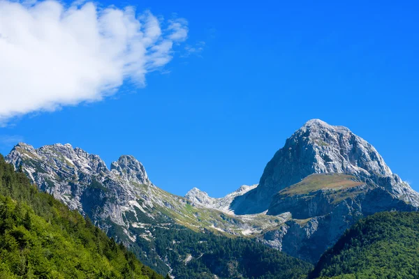 Mangart 峰值-边界意大利斯洛文尼亚 — 图库照片