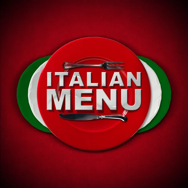 Menu del ristorante italiano Design — Foto Stock