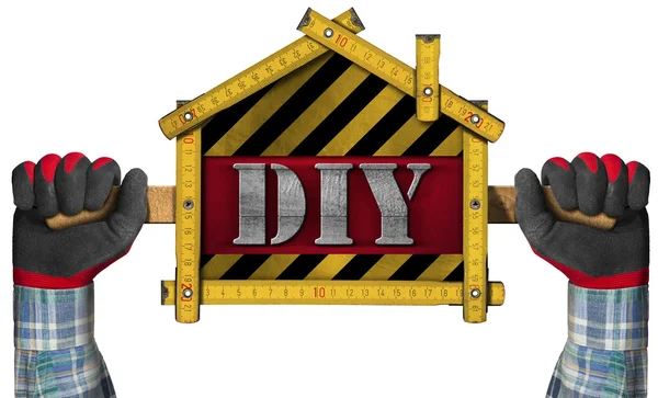 Do It Yourself - DIY -  Sign Shaped House — Stock Photo, Image