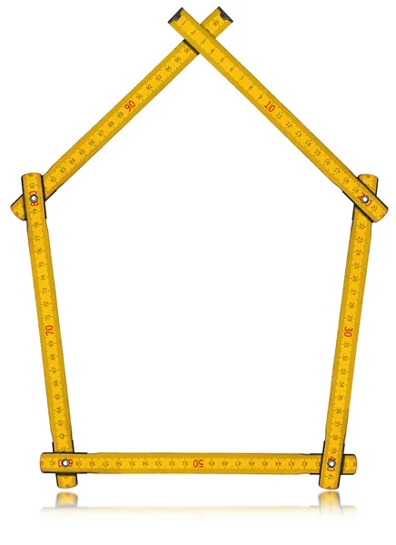木製折り畳み定規の家- — ストック写真