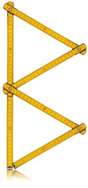 Yazı tipi B - eski sarı metre cetvel