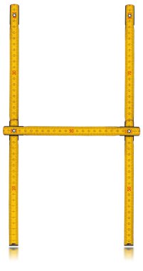 Yazı tipi H - eski sarı metre cetvel