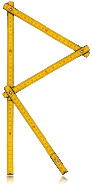 Yazı tipi R - eski sarı metre cetvel