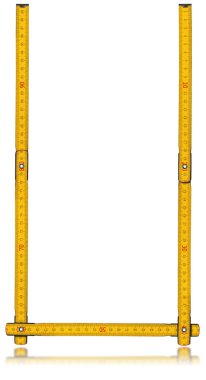 Yazı tipi U - eski sarı metre cetvel