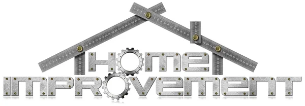Home Improvement Symbol with Metal Gears — Stock Photo, Image
