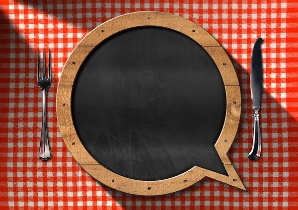 Bir restoran menü için boş yazı tahtası — Stok fotoğraf