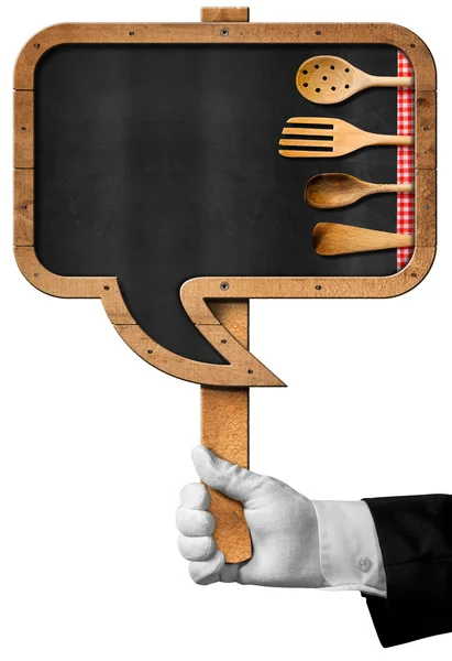 Chef Recommends - Empty Blackboard — Stock Photo, Image