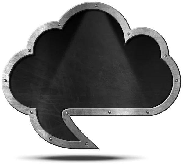 Cloud Blackboard - Speech Bubble Shaped — Stock Photo, Image