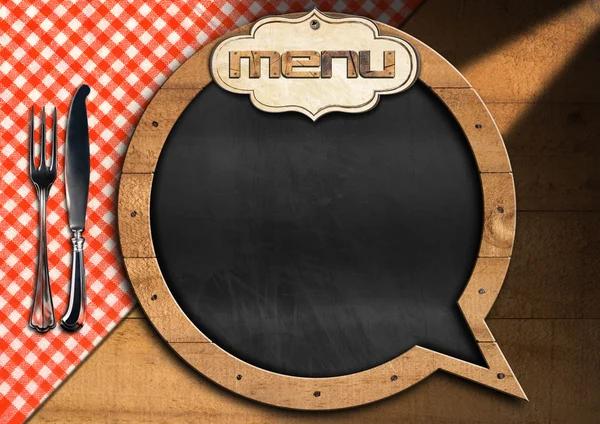 Restaurant Menu with Empty Blackboard — Stock Photo, Image
