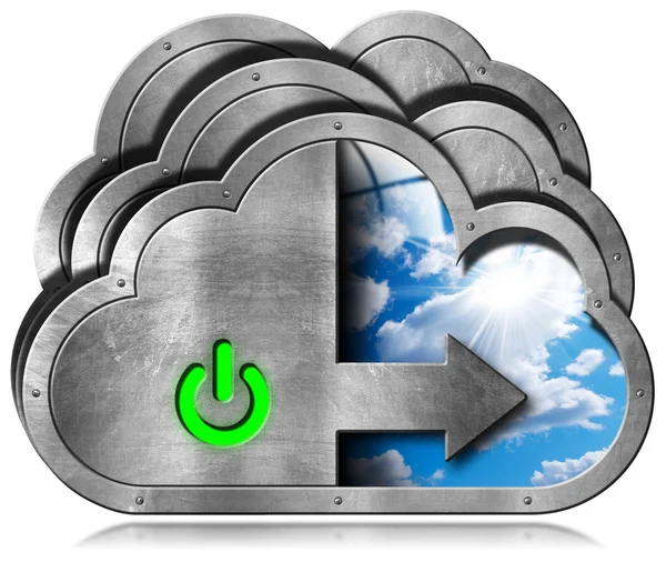 Cloud Computing Symbol s oblohou — Stock fotografie