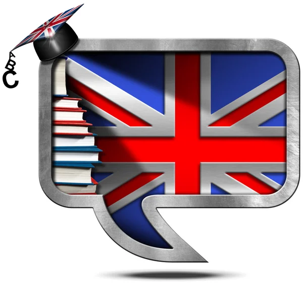 Learn English - Uk Speech Bubble — Stock Photo, Image