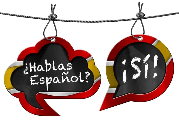 Hablas Espanol - iki konuşma balonları — Stok fotoğraf