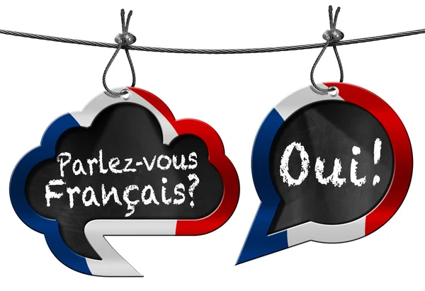 Parlez-vous Francais - Speech Bubbles — Stock Photo, Image