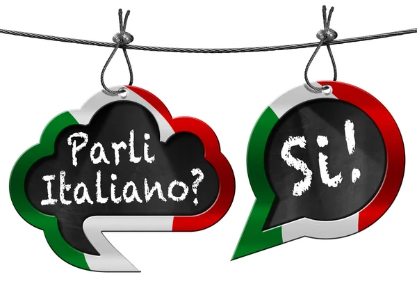 Parli-Italiano - слова бульбашки — стокове фото