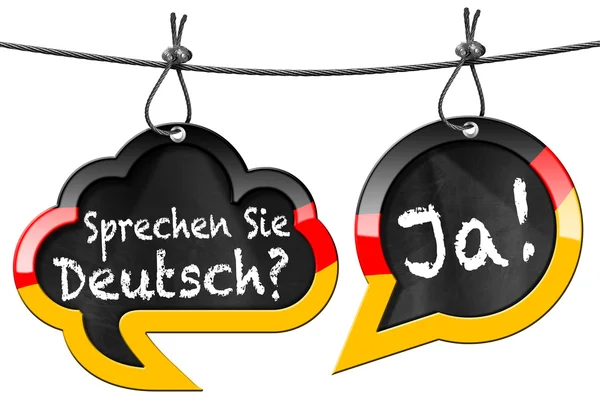 Sprechen sie deutsch - Sprechblasen — Stockfoto