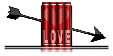 Love Books - Bookends Arrow Shaped clipart