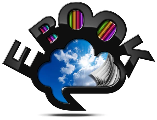 E-Book - Speech Bubble Cloud — Stock Photo, Image