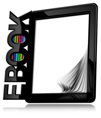 Boş sayfaları ile E-kitap okuyucu