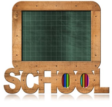Eski Blackboard metin okul ile boş