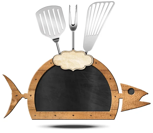 Tafel Fisch geformt - Fischmenü — Stockfoto