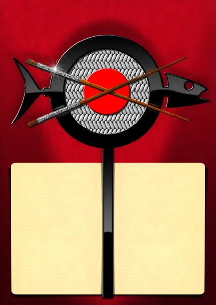 Sushi Food - lege Banner voor Menu — Stockfoto