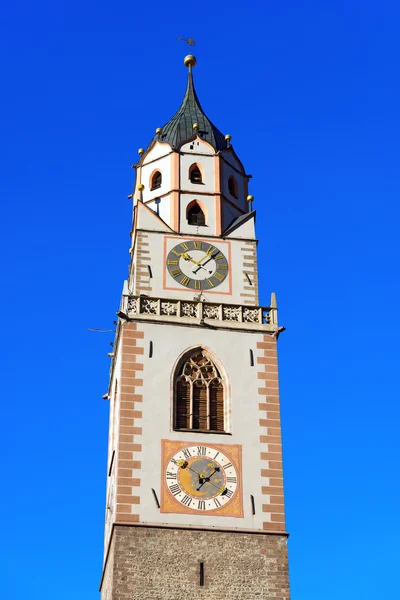 Glockenturm des Meraner Doms - Italien — Stockfoto