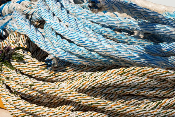 Close up of Weathered Nautical Ropes — Stock Photo, Image