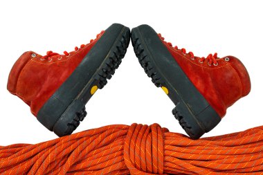 Dağcılık Boots ve ip