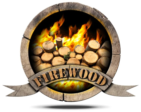 Legna da ardere Simbolo di legno — Foto Stock