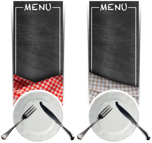 Banners de dois menus com quadros negros — Fotografia de Stock