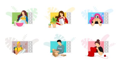 Blog yazarları ekranda yemek ve güzellik yaşam tarzı içeriği oluşturuyorlar. Sosyal medya açılışı ve seyahat etkili vlog kaydedici kanal seti. Çevrimiçi eğitim ve moda yayıncılığı dersleri ve değerlendirmeleri