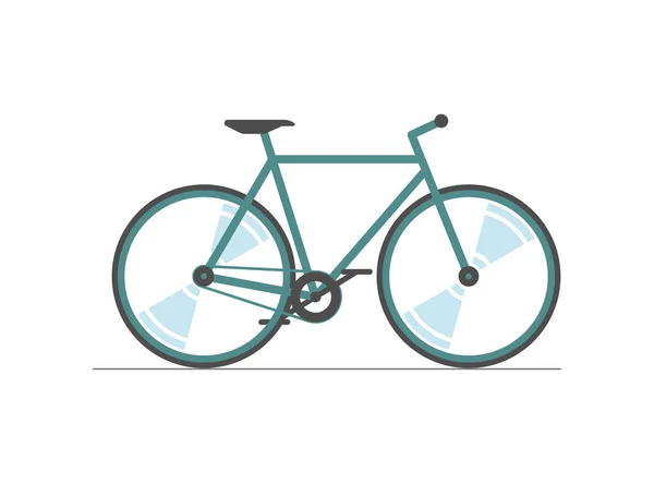 Fiets kleur pictogram. Cyclus wiel gekleurde silhouet teken op witte achtergrond. Fiets stad vervoer voertuig symbool vector illustratie — Stockvector