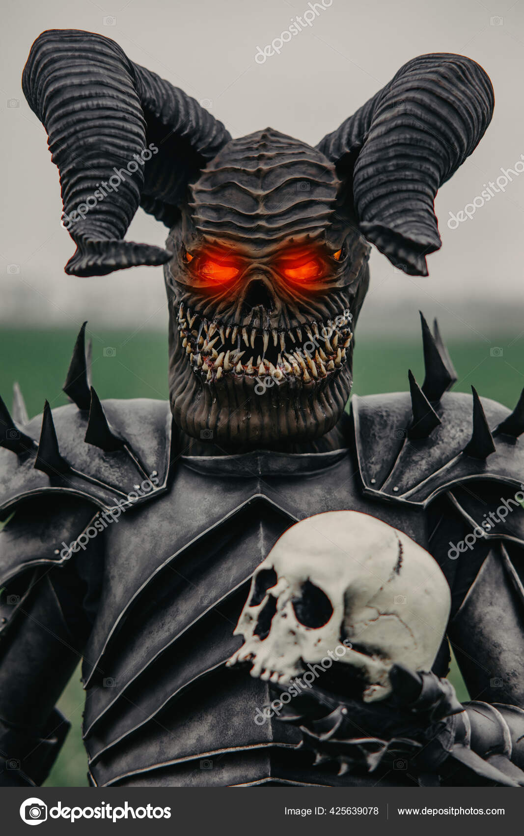 Mutant Warrior Stands Glowing Eyes Holds Human Skull His Hands Stock Photo C Stasia04 Mutant Warrior Stands Glowing Eyes Holds Human Skull His Hands Stock Photo C Stasia04