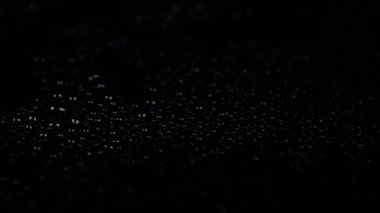 Siyah bir zemin üzerinde su damlacıkları kıvrımlı dokulu arka plan