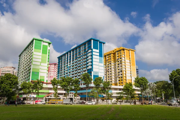 Kleurrijke Singapore centrum — Stockfoto