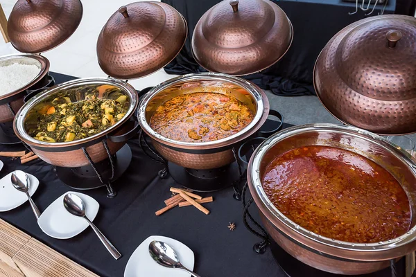 Piatti indiani a buffet — Foto Stock