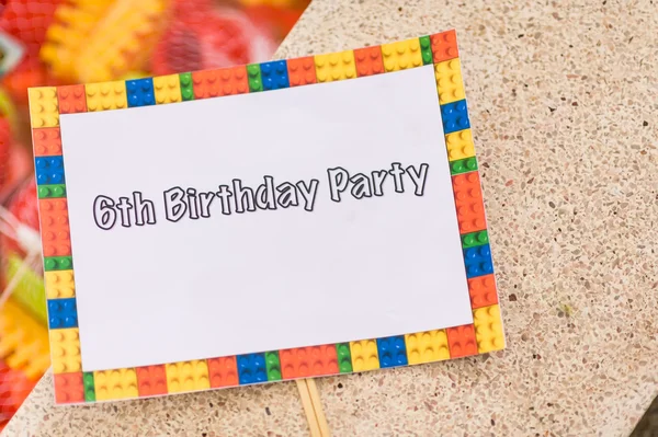 Ετικέτα πάρτι γενεθλίων — Φωτογραφία Αρχείου