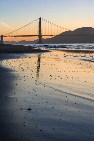 Coucher de soleil Golden Gate Bridge — Photo