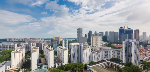 Panorama dei complessi residenziali pubblici e privati a Singapore — Foto Stock