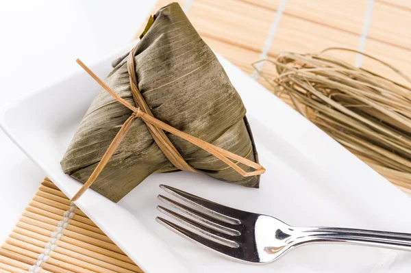 Bambu blad kött klimp — Stockfoto